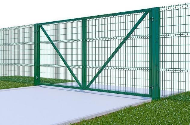Распашные ворота из 3D сетки